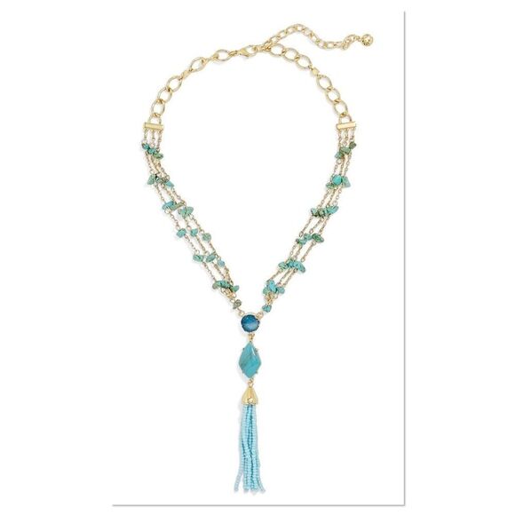 BaubleBar Marija Beaded Tassel Y-Necklace (G2) - Picture 1 of 6